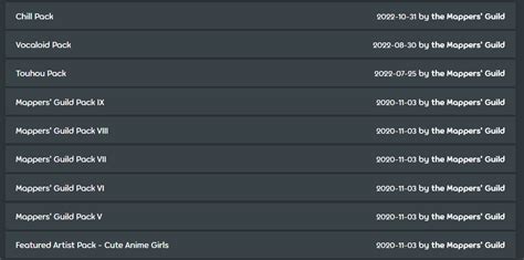 beatmap challenge packs